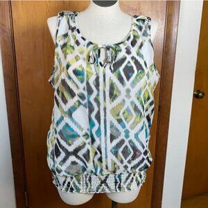 EUC Maurice's Sz 2X Sleeveless Blouse